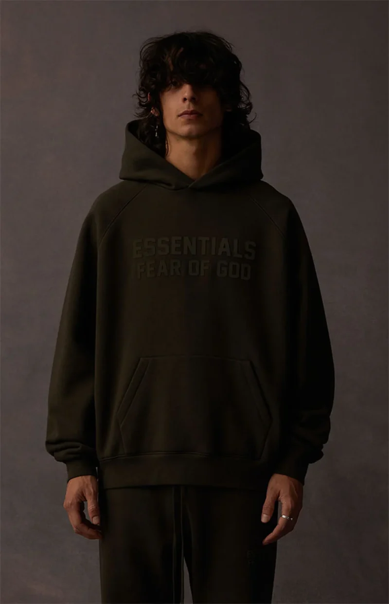 Hoodie Fear Of God Essentials "Off Black" - Image 2
