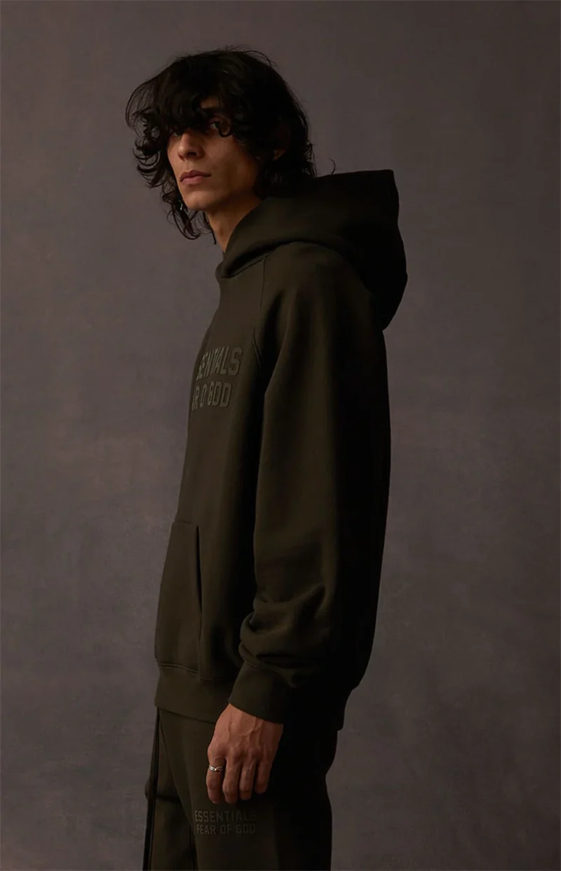 Hoodie Fear Of God Essentials "Off Black" - Image 4