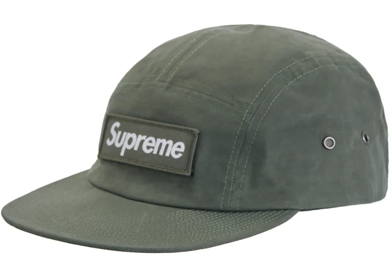 Gorra Supreme Waxed Cotton Camp Cap (FW23) Verde Olive