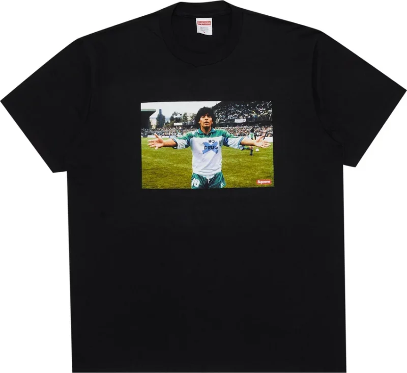 Remera Supreme x Maradona "Black"